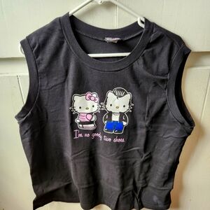 Hello Kitty Black Pink Tank Top Size 3 by Sanrio Co